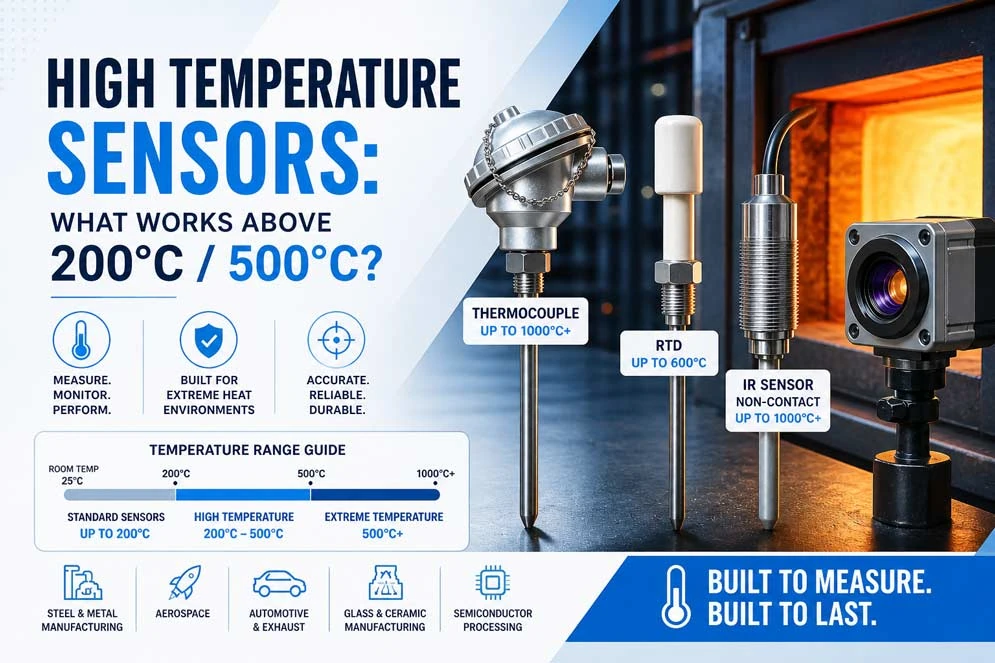 High Temperature Sensors: What Works Above 200°C / 500°C?